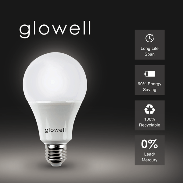 Glowell LED Bulb 18 Watt Glowell Lighting Simple. Brilliant